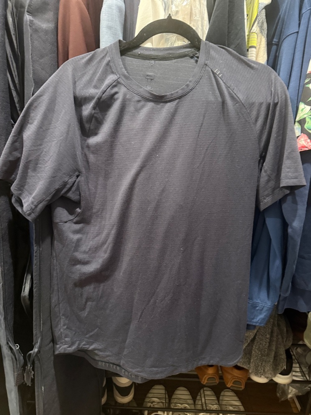 lululemon athletica Men's Short Sleeve Crew Tee - Navy Blue